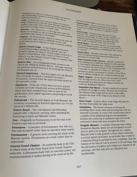 Glossary continuation page defining terms from "Craft" to "Irregular Masonry."